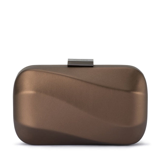 Image of Bags. Productname: CAROLINE Wavy Clutch in Bronze colour by brand - Olga Berg