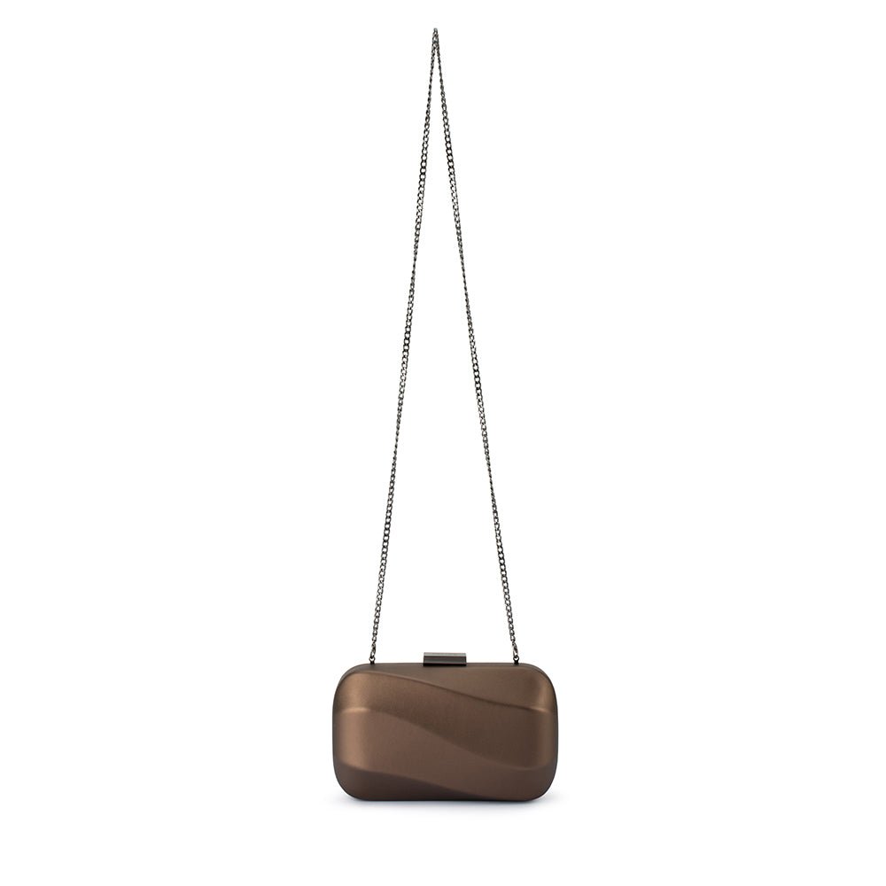 Olga Berg CAROLINE Wavy Clutch (Bronze)