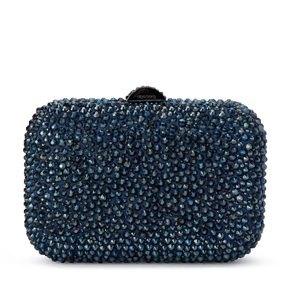 Olga Berg CASEY Hot Fix Clutch Sparkle Bag (Blue)