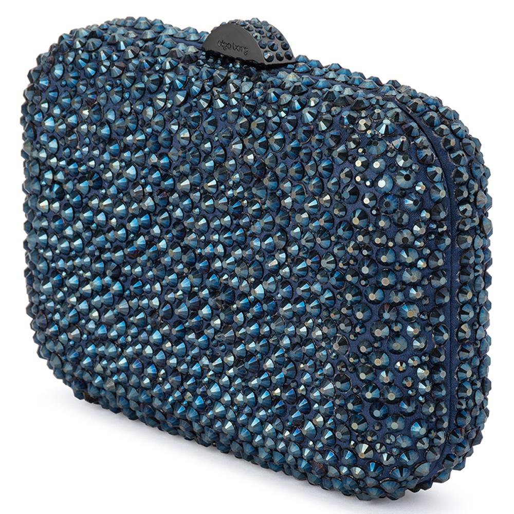 Olga Berg CASEY Hot Fix Clutch Sparkle Bag (Blue)