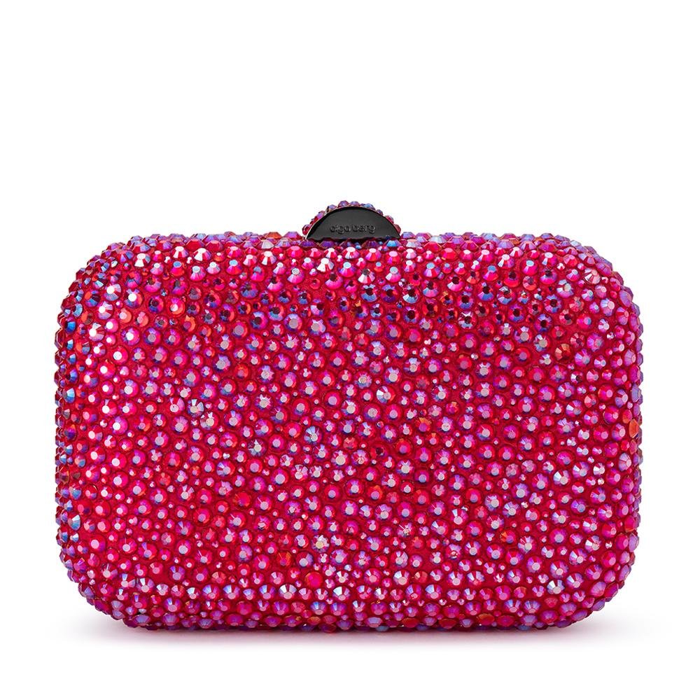 Olga Berg CASEY Hot Fix Clutch (Fuchsia)