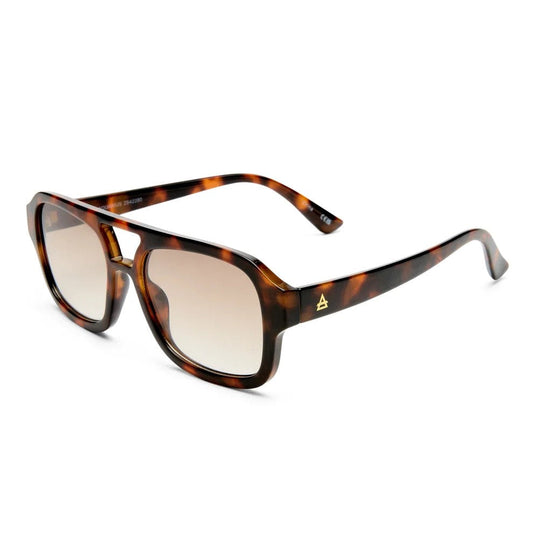 Image of Sunglasses. Product name - Aquarius in Dark Tort colour by brand - Sass Clothing