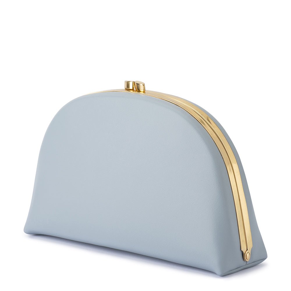 Olga Berg CELESTE Curved Clutch (Blue)