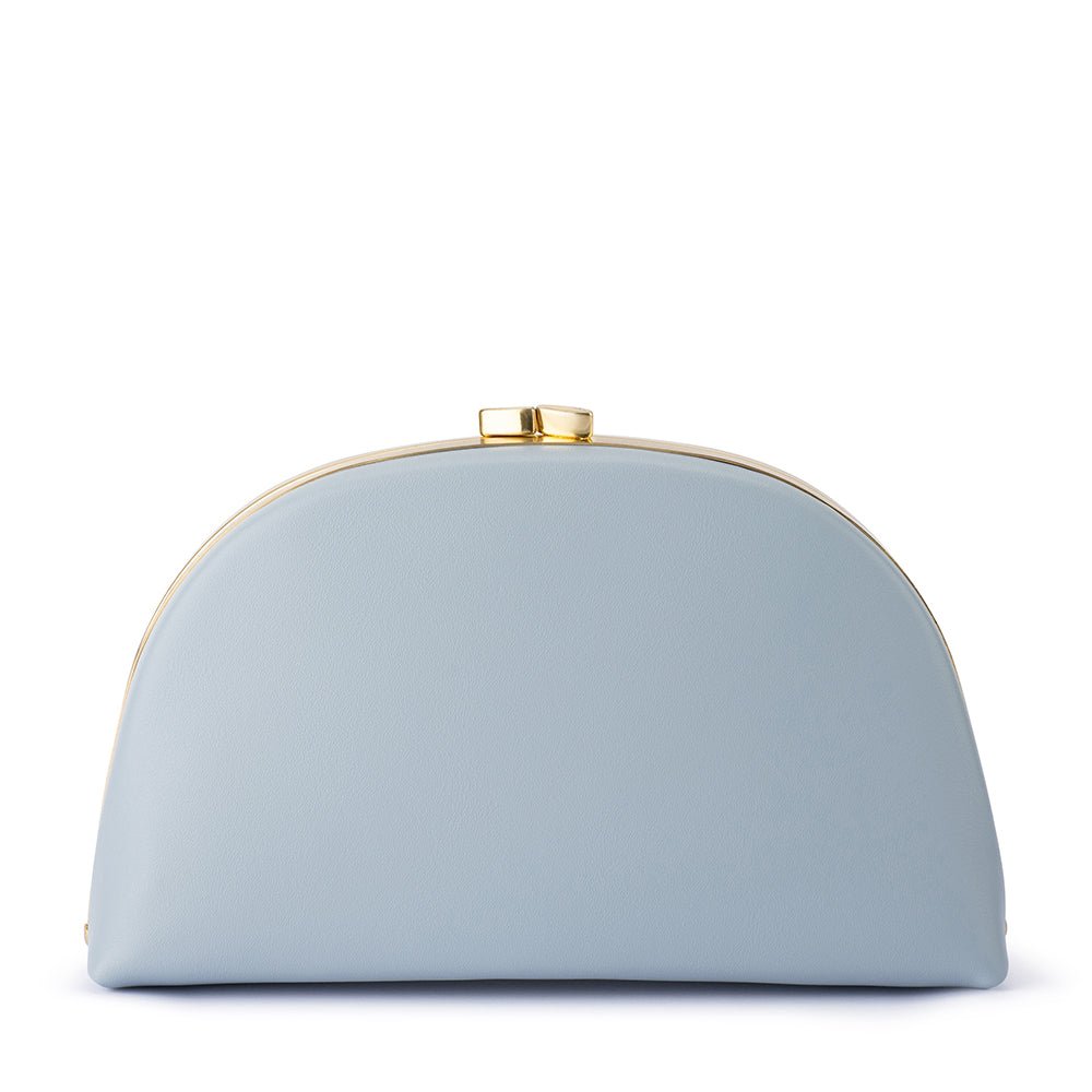 Olga Berg CELESTE Curved Clutch (Blue)