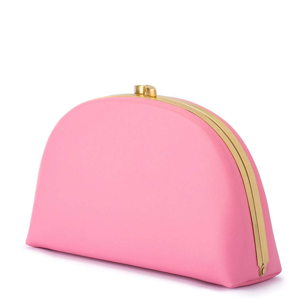 Olga Berg CELESTE Curved Clutch (Pink)