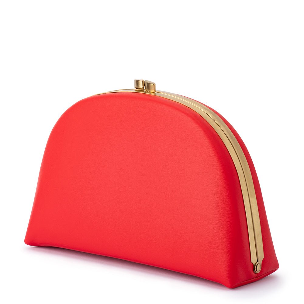 Olga Berg CELESTE Curved Clutch (Red)