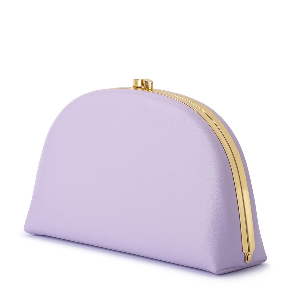 Olga Berg CELESTE Curved Clutch (Lilac)