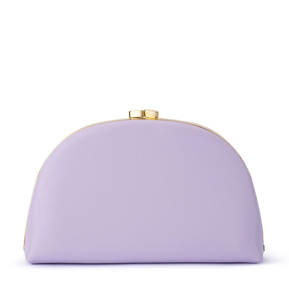 Olga Berg CELESTE Curved Clutch (Lilac)