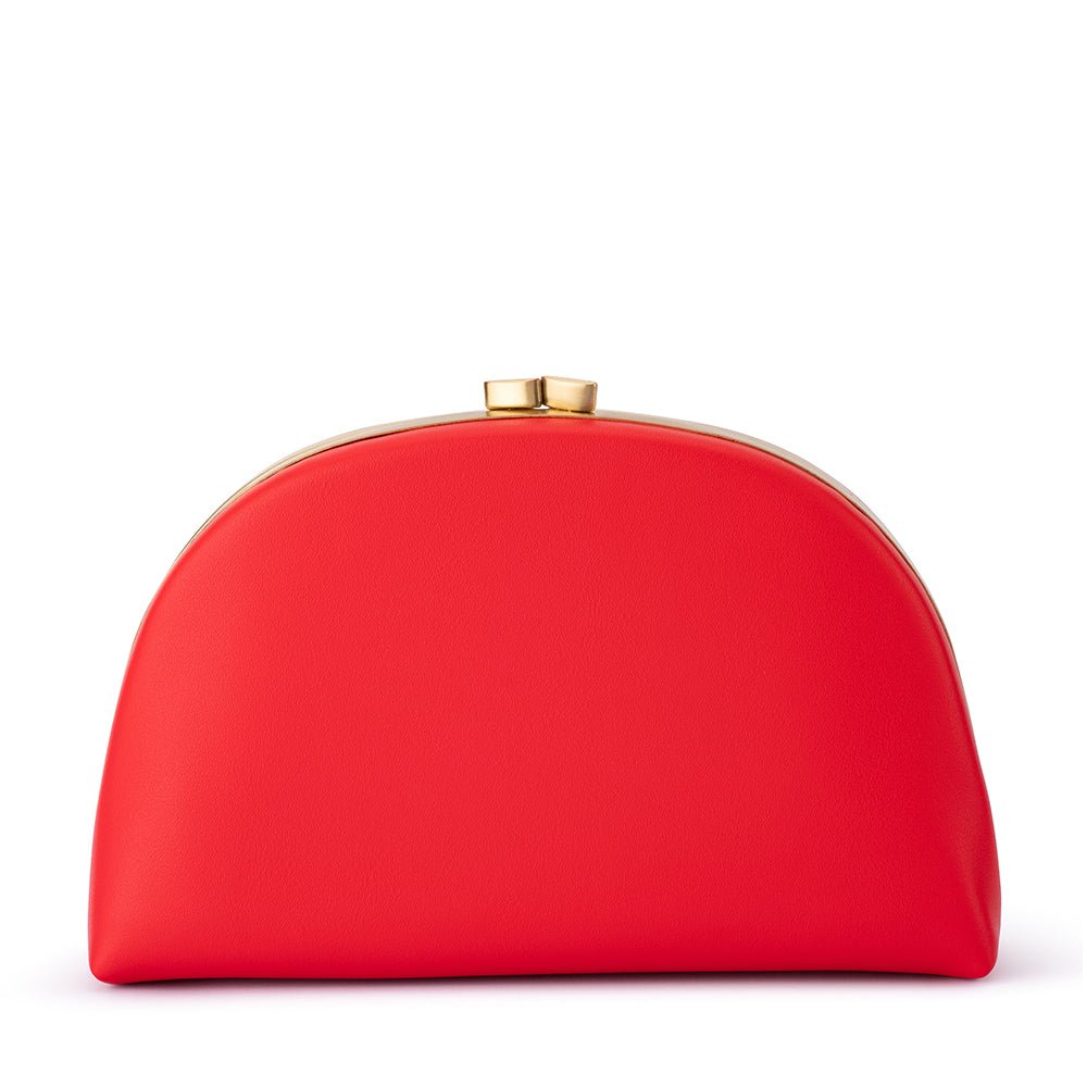 Olga Berg CELESTE Curved Clutch (Red)