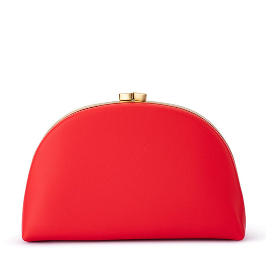 Olga Berg CELESTE Curved Clutch (Red)