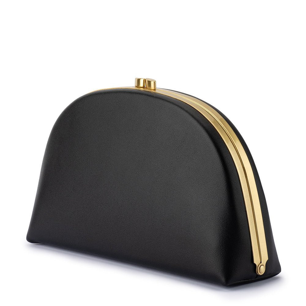Olga Berg CELESTE Curved Clutch (Black)