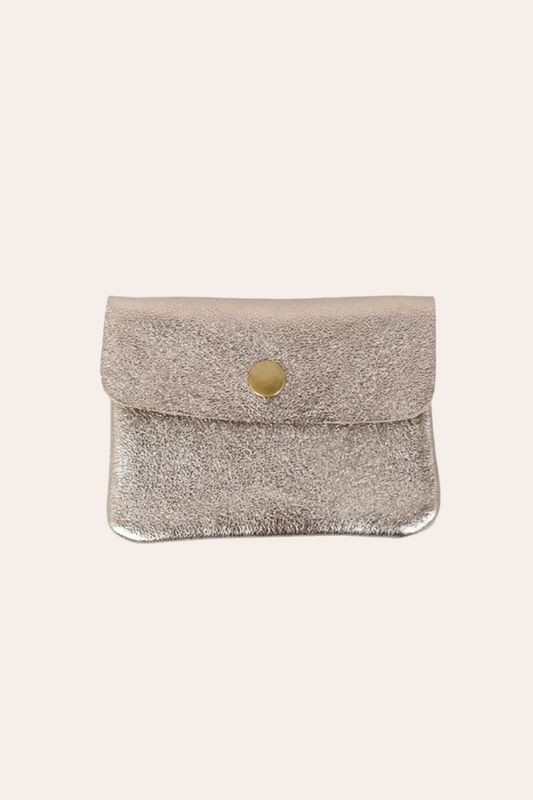 Image of Coin Purses. Product name - Coin Purse | Metallic Champagne in Champagne colour by brand - Kabana