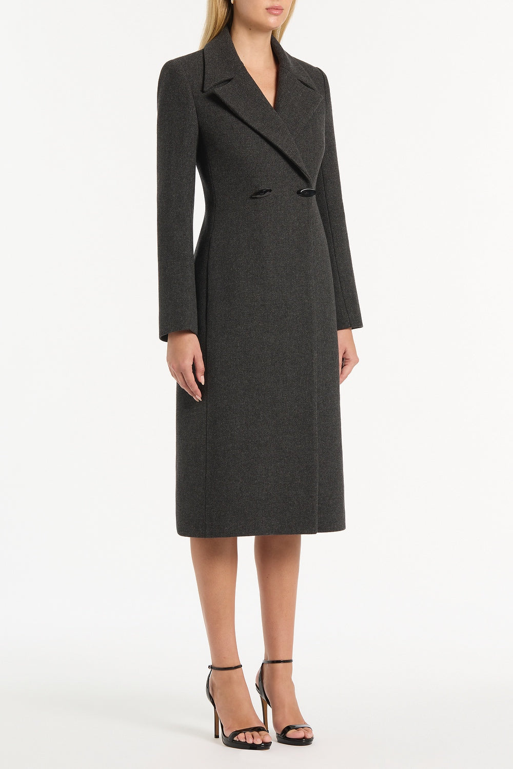 Carla Zampatti Charcoal Italian Wool Coat (Grey)