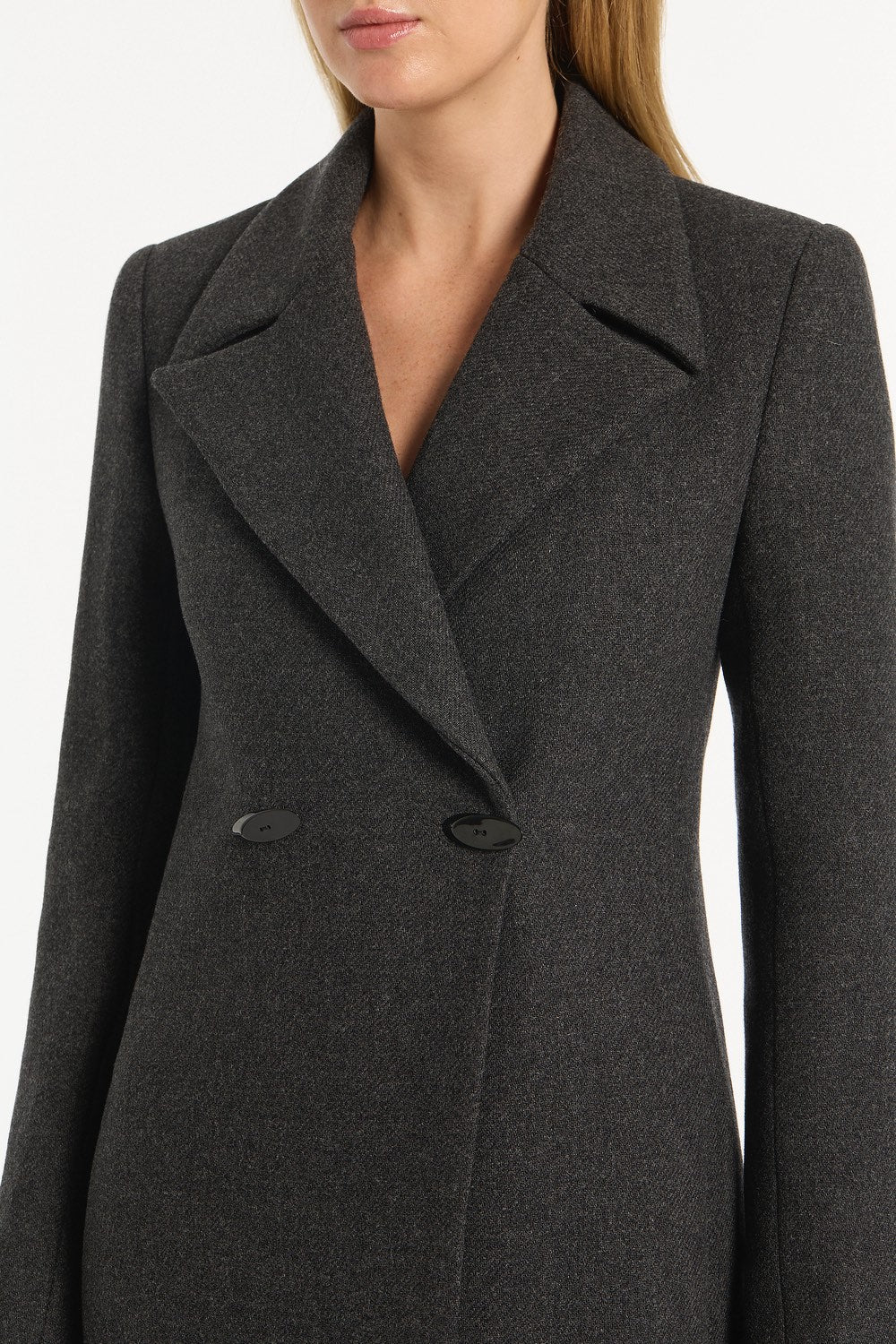 Carla Zampatti Charcoal Italian Wool Coat (Grey)