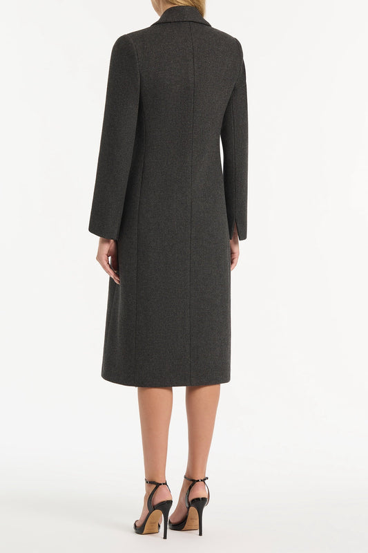 Carla Zampatti Charcoal Italian Wool Coat (Grey)