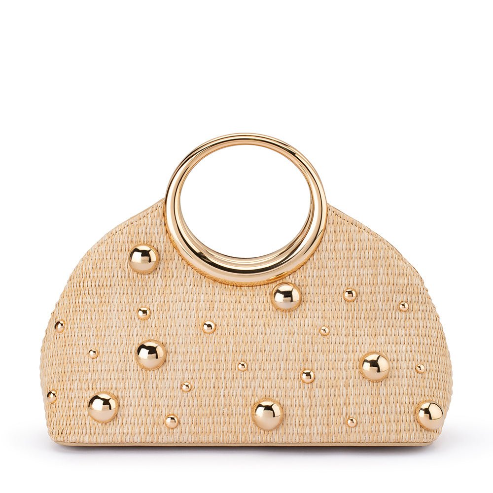 Olga Berg CHARLOTTE Woven Top Handle (Natural)