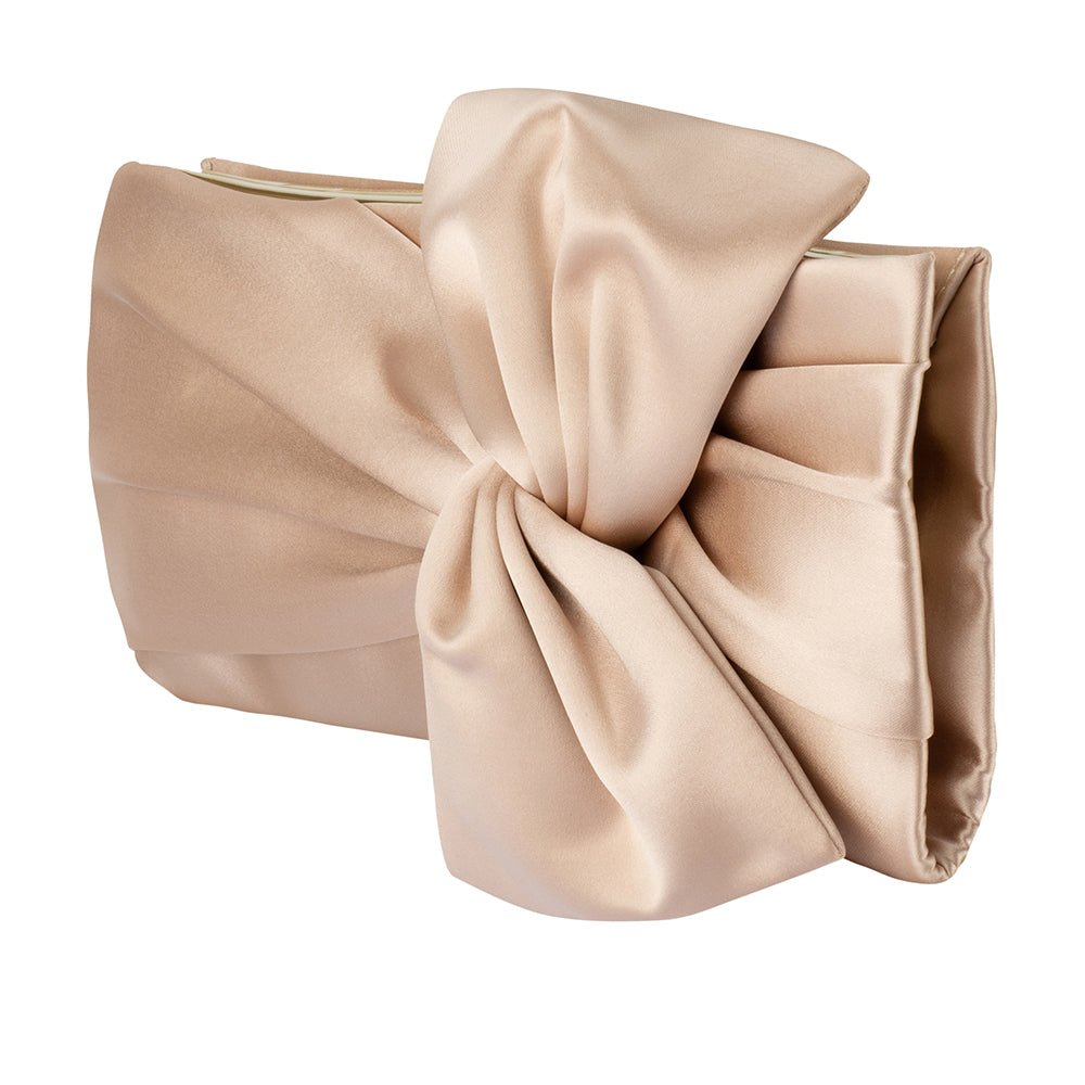 Olga Berg CHLOE Tie Front Clutch (Natural)