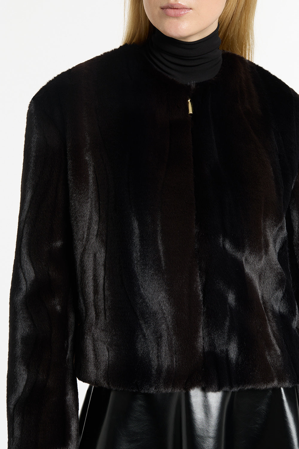 Carla Zampatti Chocolate Moray Faux Fur Jacket (Brown)