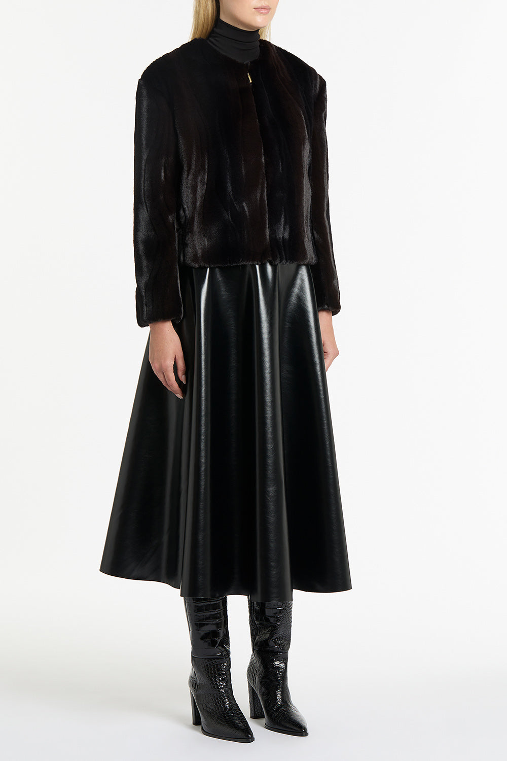 Carla Zampatti Chocolate Moray Faux Fur Jacket (Brown)