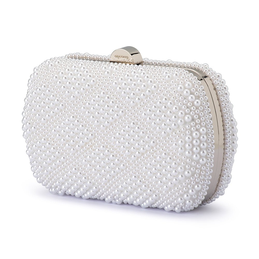 Olga Berg CLAIRE Faux Clutch (Pearl)