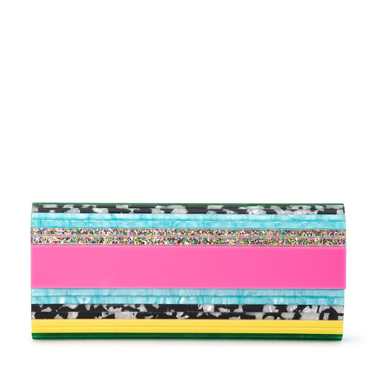 Image of Bags. Productname: CLARA Acrylic Clutch in Multi colour by brand - Olga Berg