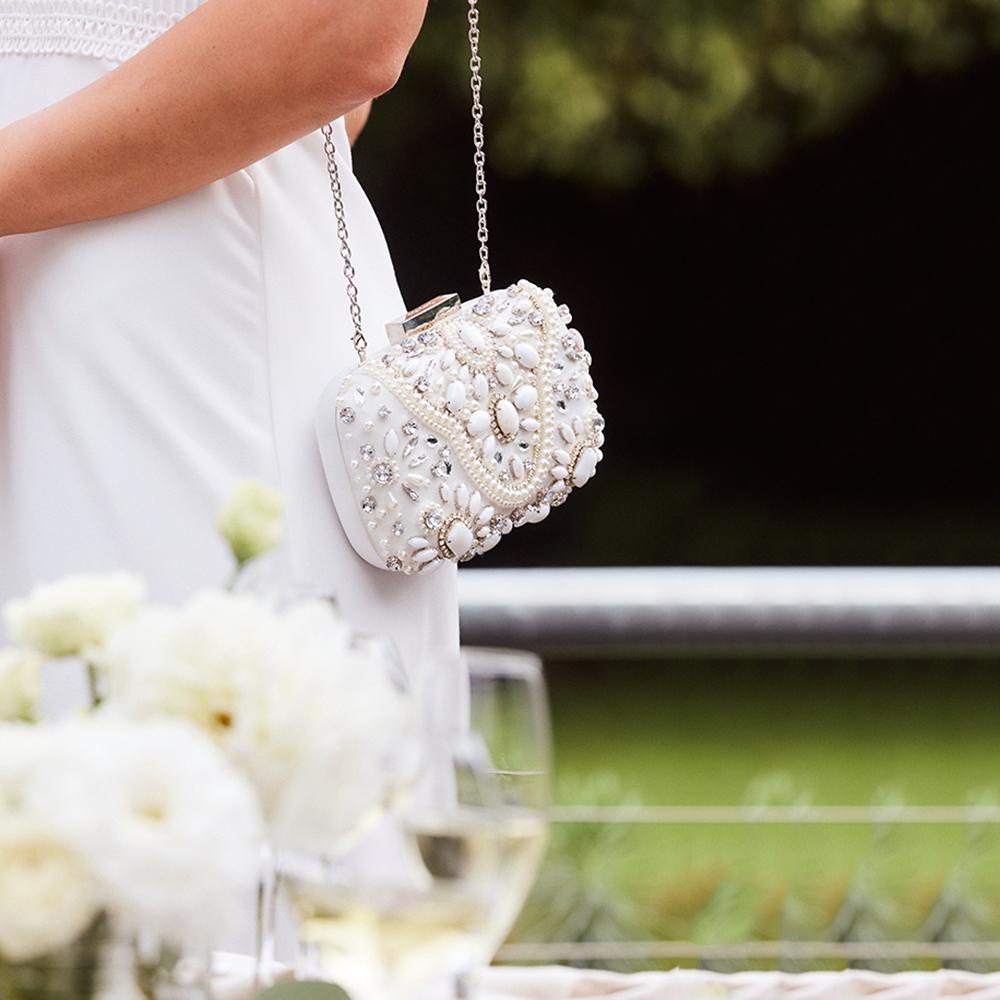 Image of Bags. Productname: CLARISE Jewelled Clutch in colour by brand - Olga Berg