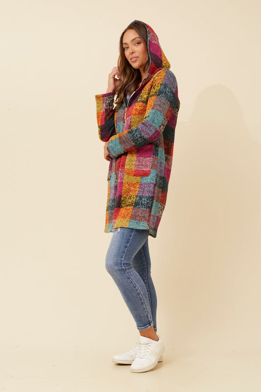 GYPSY CHECK PRINT COAT (Multi Color)
