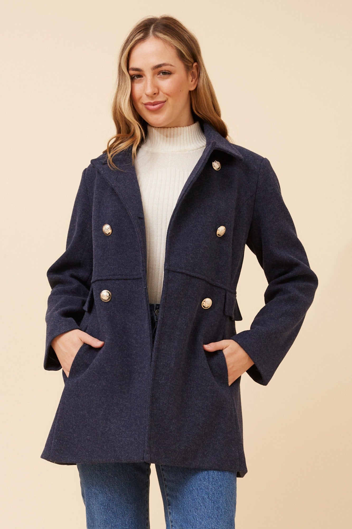 OSLO DOUBLE BREASTED COAT (Camel)