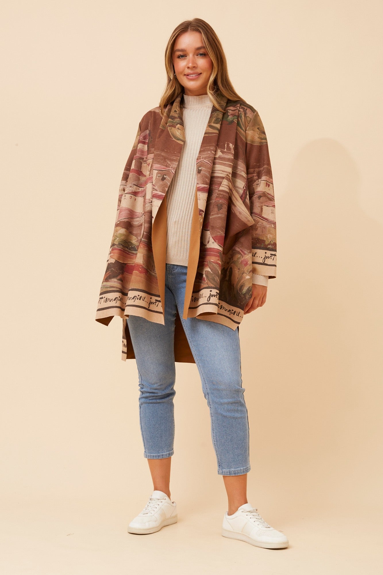KERENA FAUX SUEDE COAT (Brown)