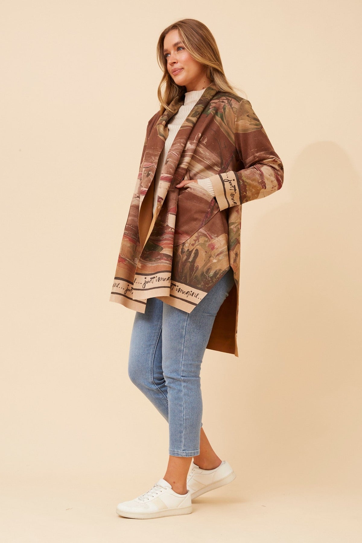 KERENA FAUX SUEDE COAT (Brown)