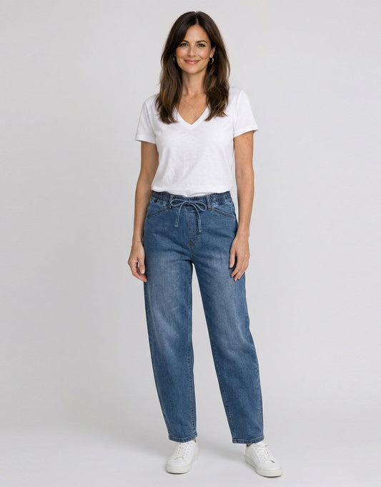 Country Denim Sienna Barrel Jeans (Mid Blue)