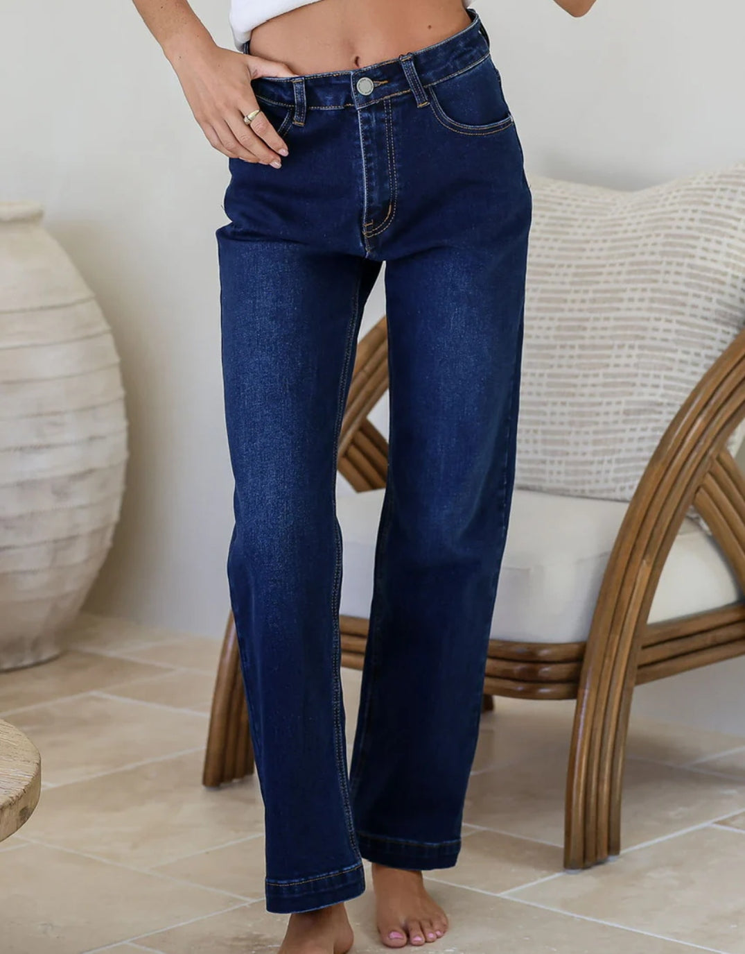Country Denim Naomi Stretch Straight Leg Jean (Indigo)