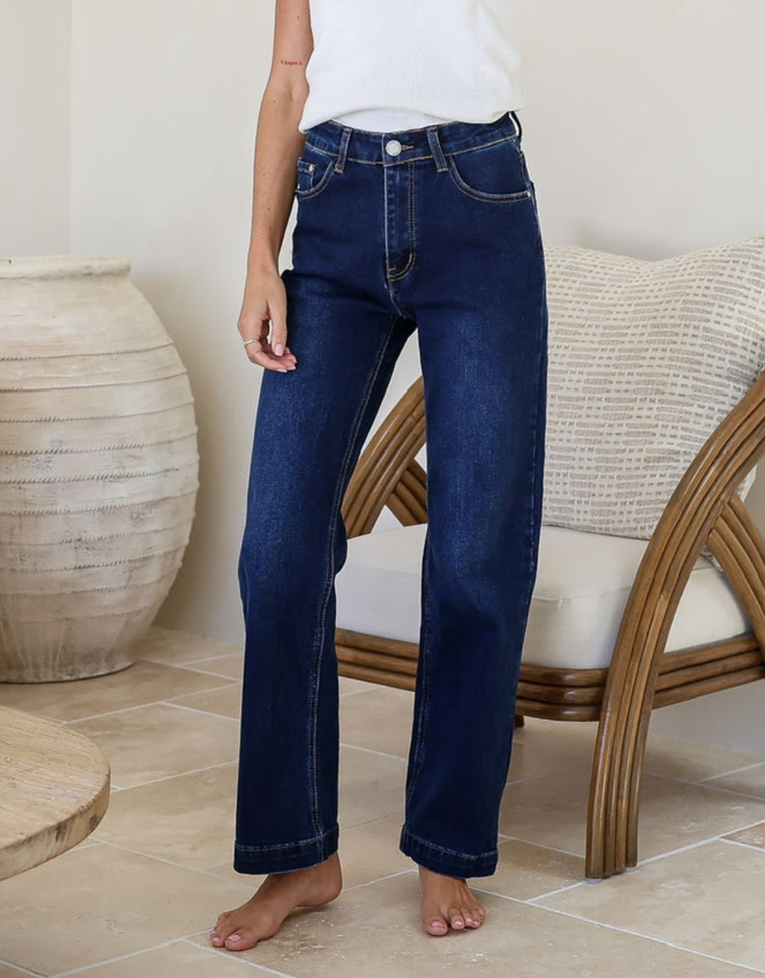 Country Denim Naomi Stretch Straight Leg Jean (Indigo)