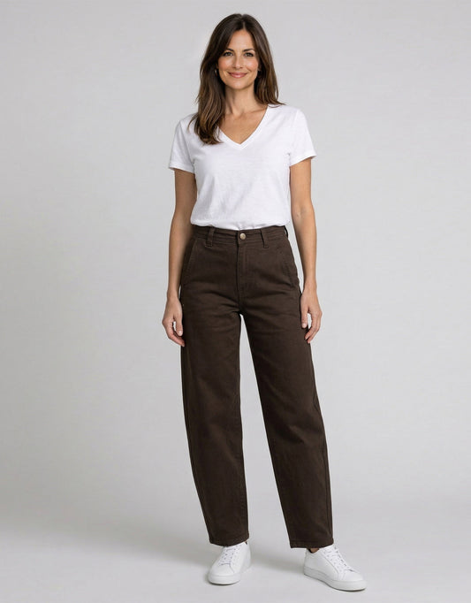 Country Denim Piper Barrel Jeans (Chocolate)