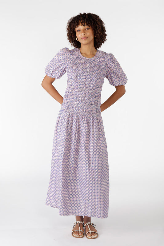 Image of Dresses. Productname: Cowgirl Surfer Aava Shirred Dress Musk in Red colour by brand - Cowgirl Surfer