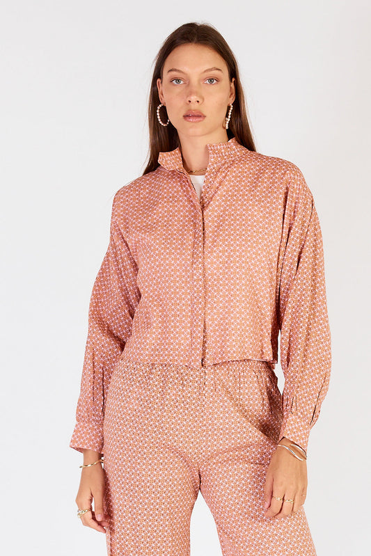 Image of Shirts. Productname: Cowgirl Surfer Aava Shirt Orange in Orange colour by brand - Cowgirl Surfer