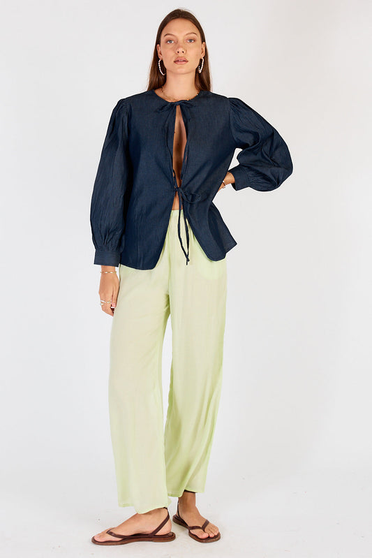 Image of Accessories. Productname: Cowgirl Sufer Ceto Tie Top in Jacket colour by brand - Cowgirl Surfer