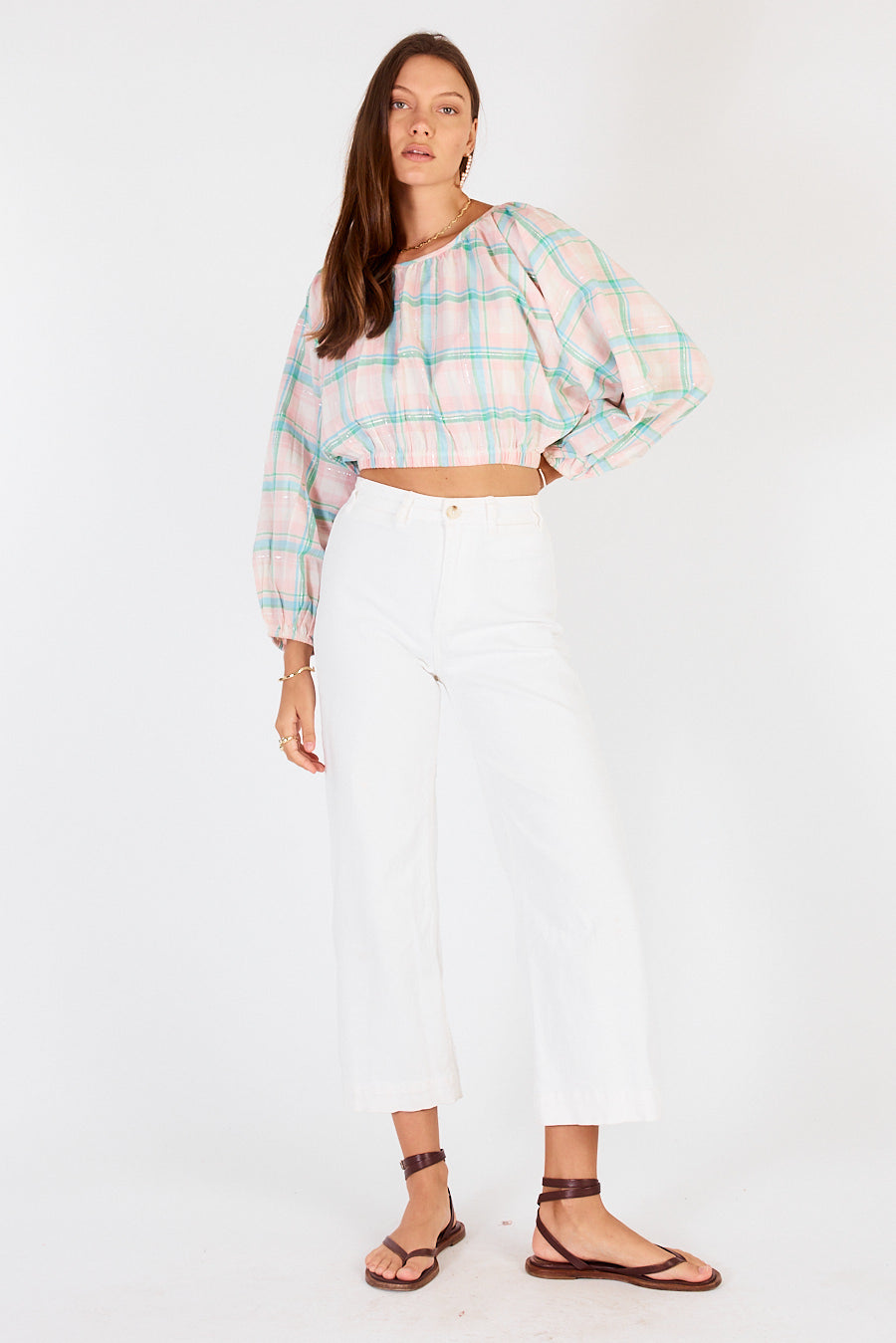 Cowgirl Surfer Flos Top (Aqua)