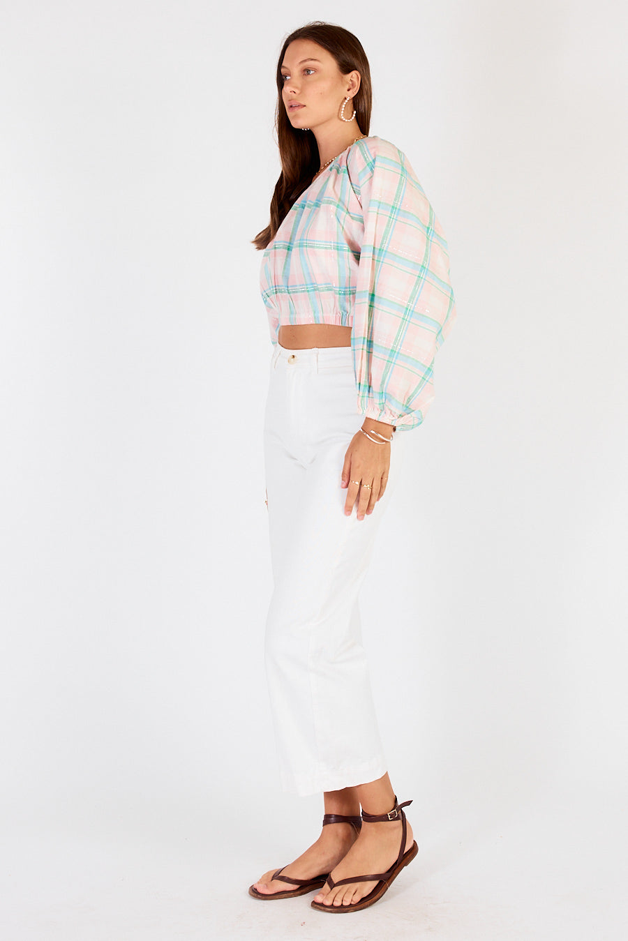 Cowgirl Surfer Flos Top (Aqua)