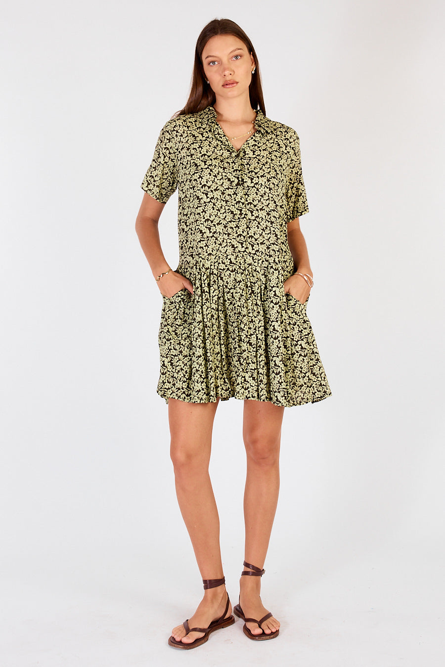 Cowgirl Surfer Gardem Pleated Mini (Green)