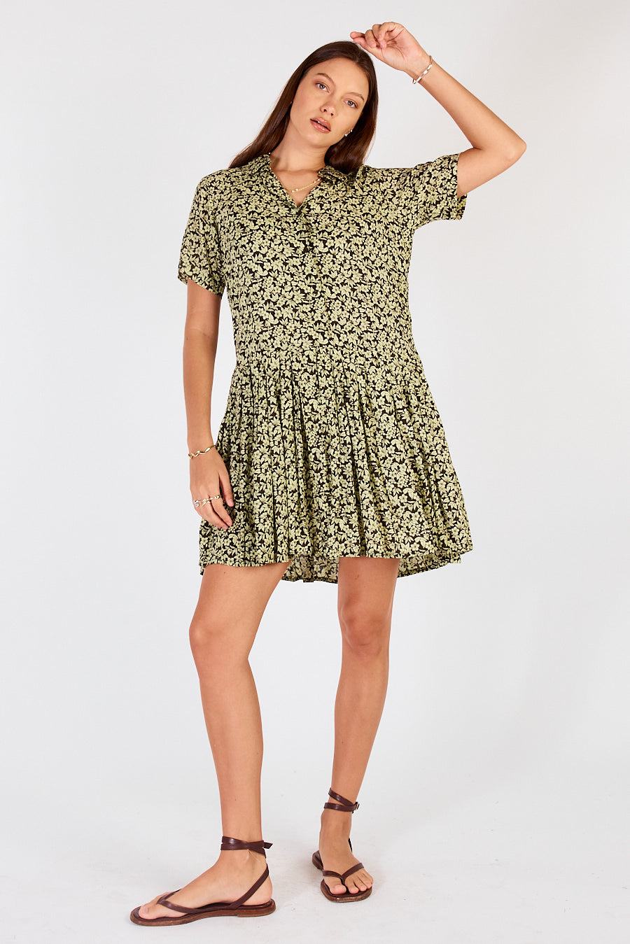 Cowgirl Surfer Gardem Pleated Mini (Green)