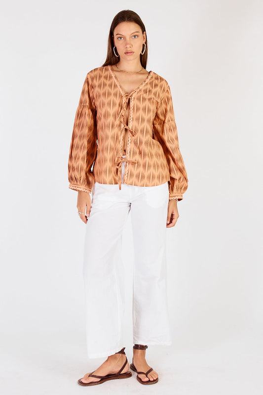 Image of Shirts. Productname: Cowgirl Surfer Mano Tie Shirt Chocolate in Chocolate colour by brand - Cowgirl Surfer