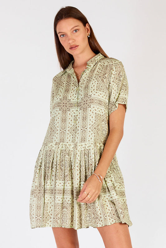 Image of Dresses. Productname: Cowgirl Surfer Nudo Pleated Mini Mint in Mint colour by brand - Cowgirl Surfer