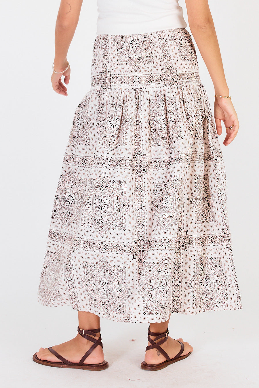 Cowgirl Surfer Cowgirl Nudo Shirred Skirt Cream (Red)
