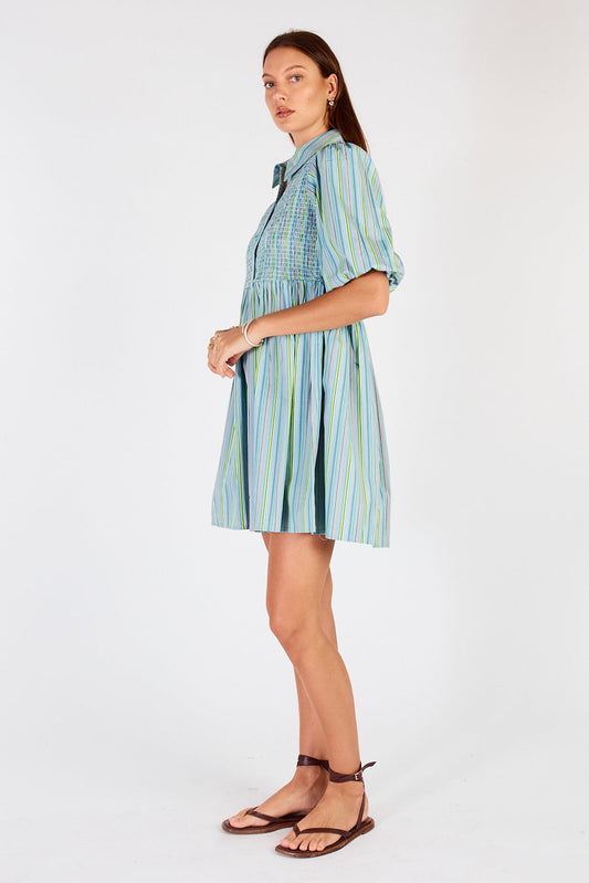 Cowgirl Surfer Pastille Shirred Mini (Blue)