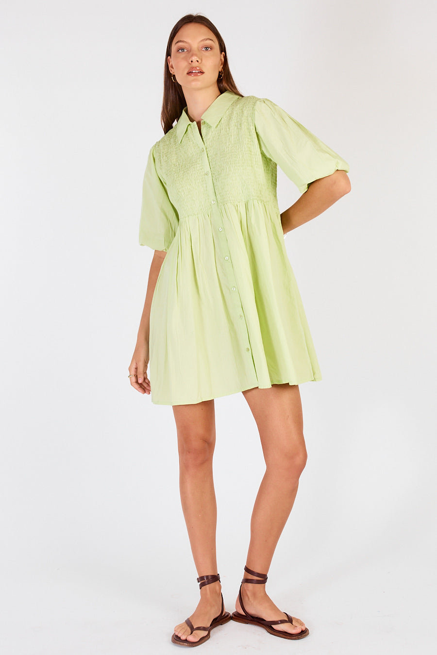 Cowgirl Surfer Pyke Shirred Mini Mint (Red)