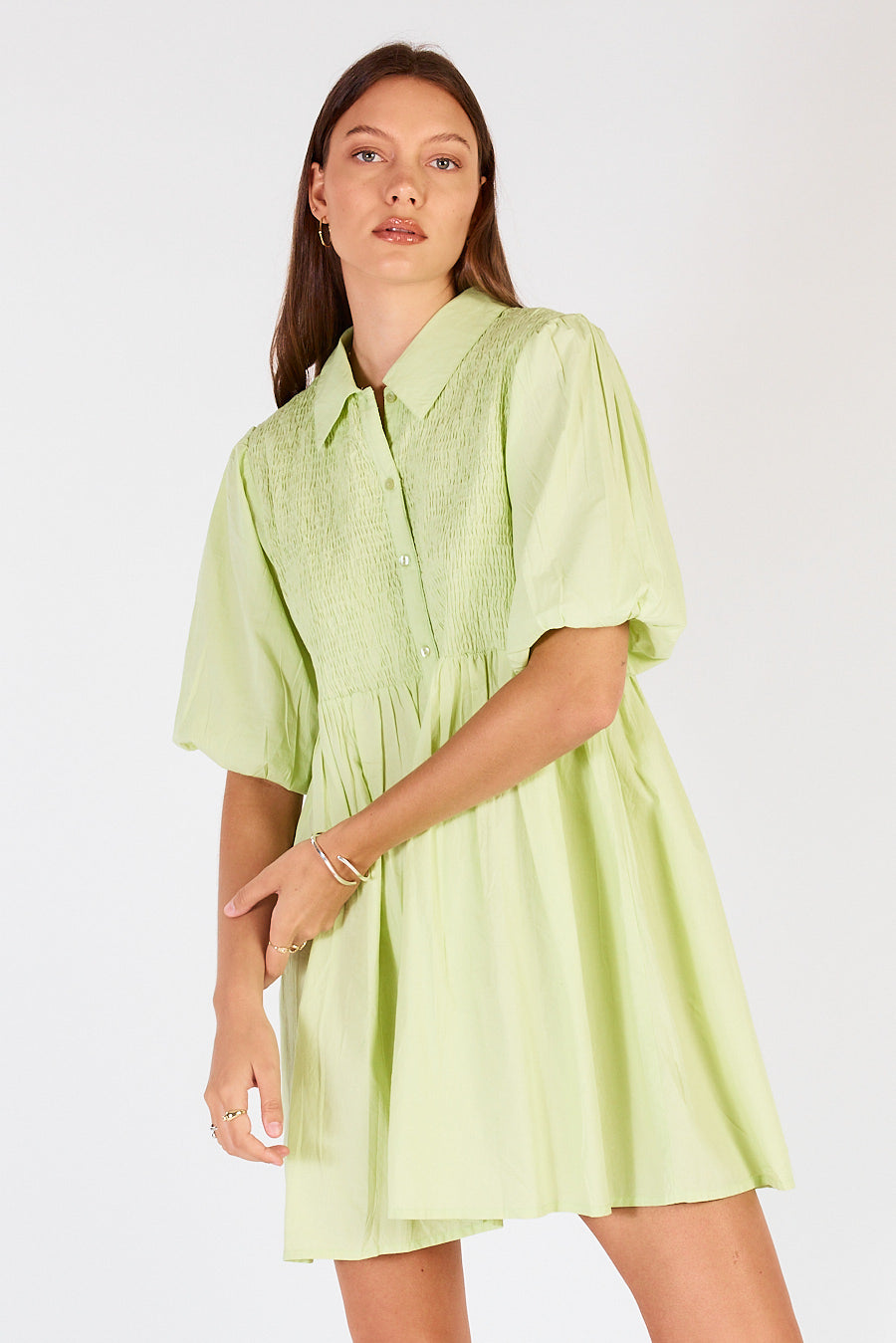 Image of Dresses. Productname: Cowgirl Surfer Pyke Shirred Mini Mint in Red colour by brand - Cowgirl Surfer