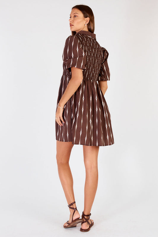 Cowgirl Surfer Taccia Shirred Mini Chocolate (Red)