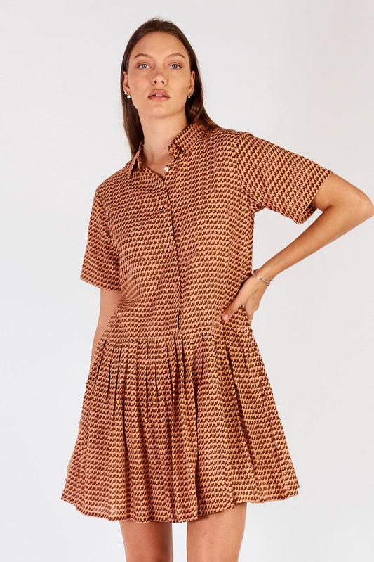 Cowgirl Surfer Torus Pleated Mini (Chocolate)