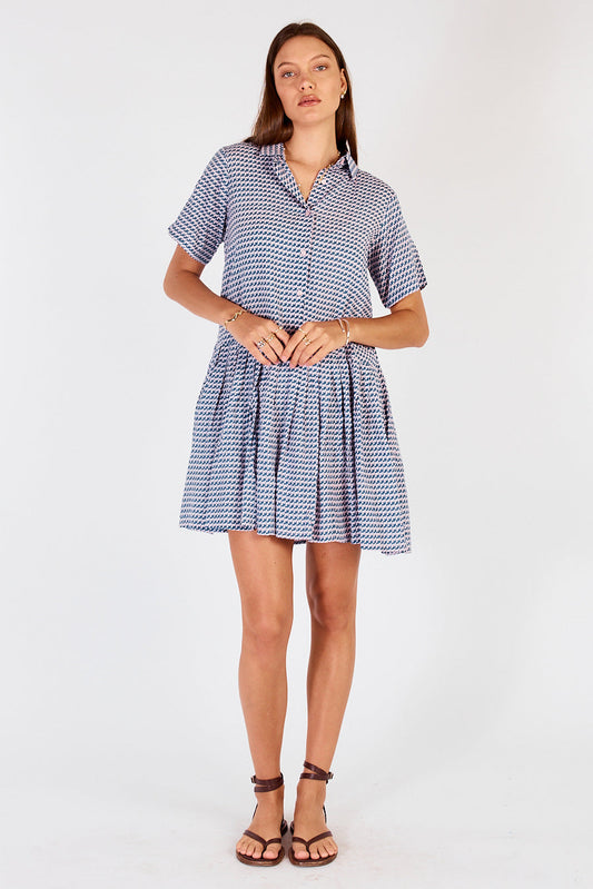 Image of Dresses. Productname: Cowgirl Surfer Torus Pleated Mini Musk in Musk colour by brand - Cowgirl Surfer